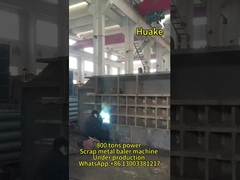 पी.एल.सी. नियंत्रण धातु पुनर्चक्रण बेलर मशीन स्वचालित 800 टन शक्ति 700 * 700 मिमी